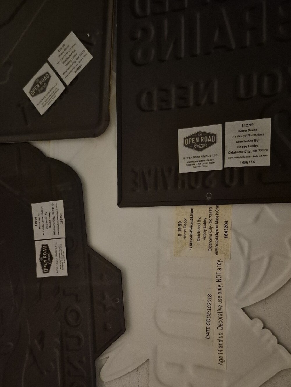 Open Road Brands Vintage Aviation Metal Signs - Yellow, Red, Black, Blue 4 signs - Picture 9 of 9